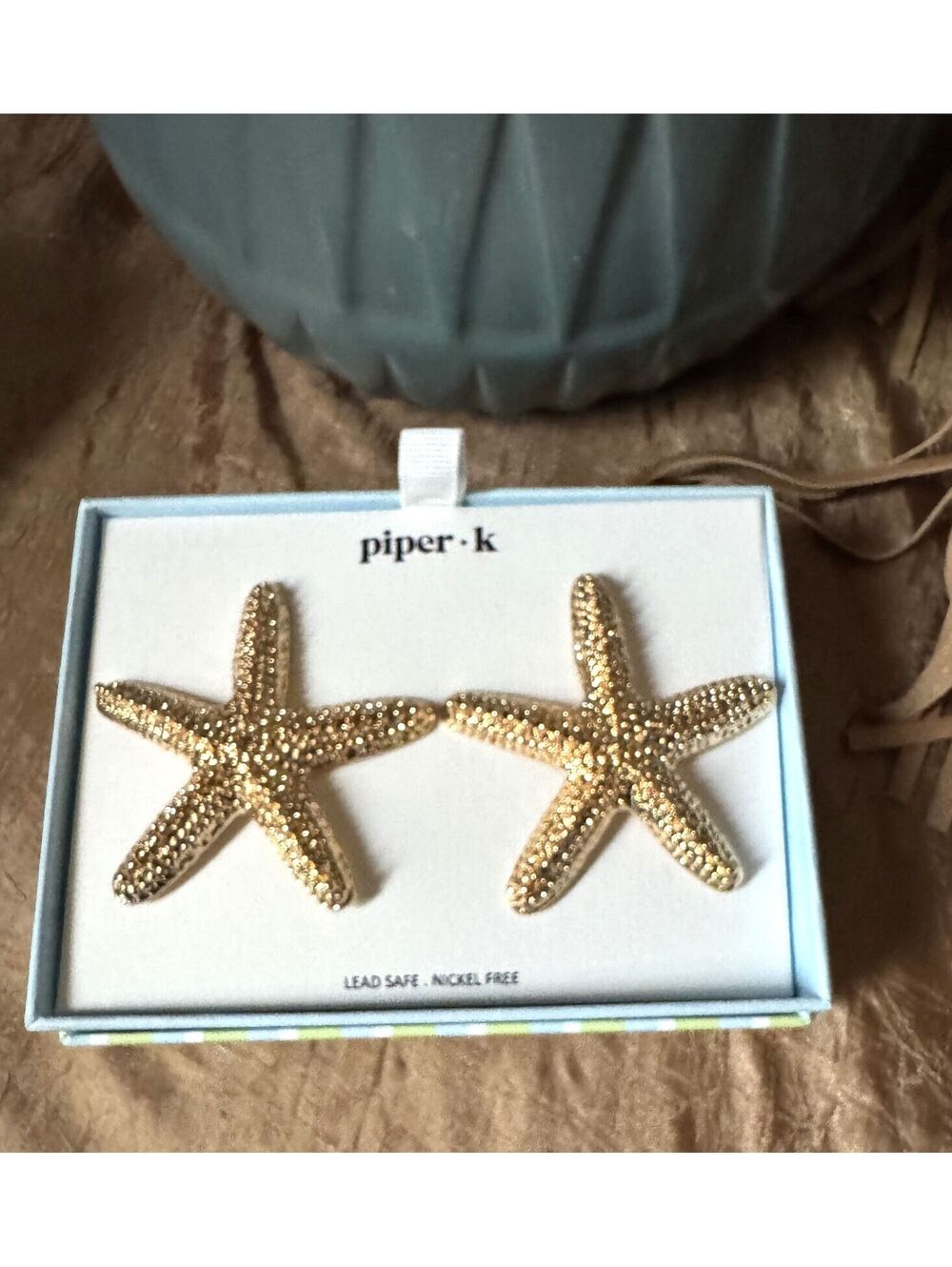 Piper K Star Fish Textured in Gold Plated